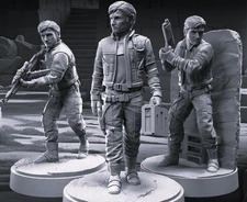 Star Wars Legion Cassian Andor & K-2SO Commander Proxy Models 3d Printed