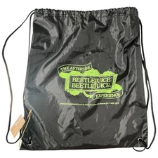 Beetlejuice Beetlejuice Movie Promo Black Drawstring Cinch Bag