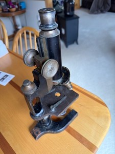 Vintage brass microscope