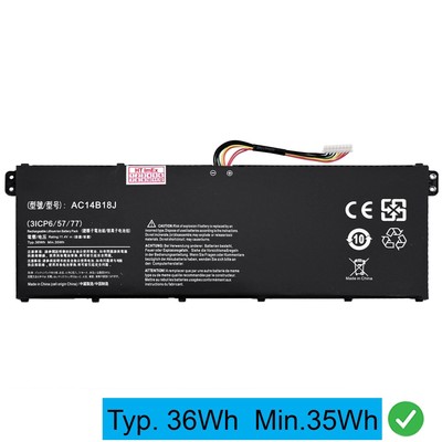 AKKU batterie 36Wh 11.4V Battery für Acer Aspire 3 A315-56-33LL, 3 A315-56-77W3