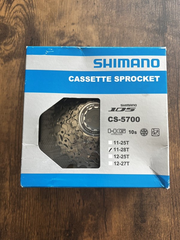 Shimano 105 5700 CS-5700 11-28t 10-Speed HyperGlide Cassette NEW