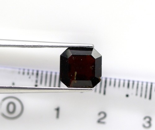 Loose Octagon No Heat 3.13 Ct Natural Dark Brown Hessonite Garnet Gemstone 8 mm - Picture 8 of 10