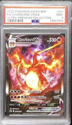 2022 Pokémon PSA 9 Mint Charizard Vmax UPC Full Art Black Star