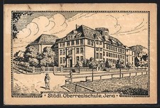 Jena, Ansichtskarte, Städt. Oberrealschule 1919 