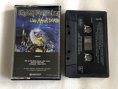 Iron Maiden Live After Death Audio Cassette Tape 1985 Capitol