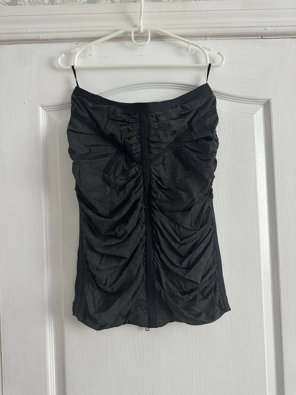 Dolce & Gabbana Ruched Corset Mini Skirt Black Italy Y2K Archive Rare