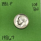 1981 P Roosevelt Dime Choice BU US Coin See Pictures