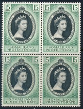 SOMALILAND 1953 CORONATION BLOCK OF 4 MNH