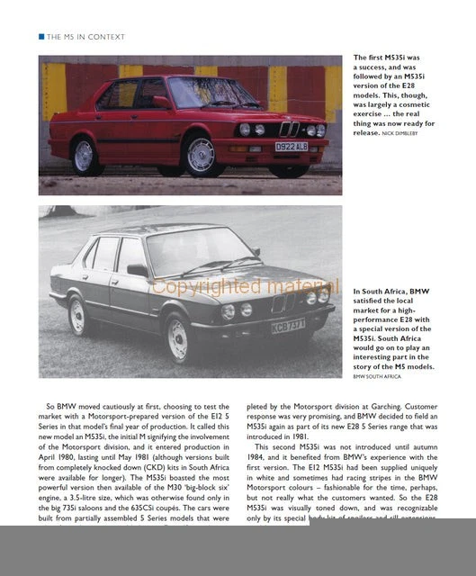 Libro Taylor de desarrollos BMW M5 The Complete Story E28 E34 E39 E60 E61 F10 V10 Foto 4 de 4