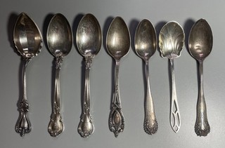 Sterling Silver Vintage Spoon Lot of 7 Various Sizes 925 Sterling Silver 148.5 G