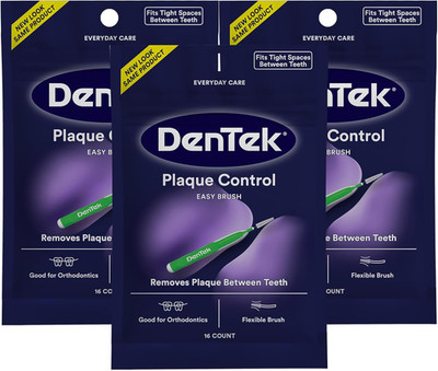 Easy Brush Plaque Control Interdental Cleaners, Tight, 16 Count, 3 Pack