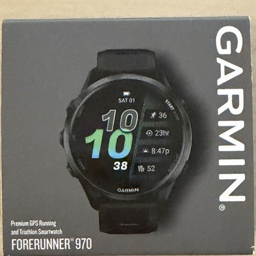 Garmin Forerunner 970 Running and Triathlon Smart Watch - Carbon Gray / Titanium