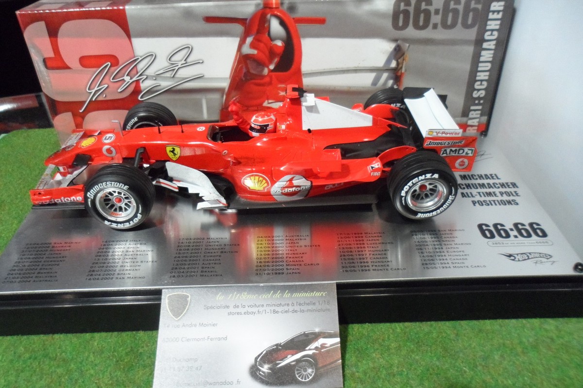 FERRARI 248 F1 2006 SCHUMACHER GP IMOLA 66 POLES POSITION 1/18 HOT