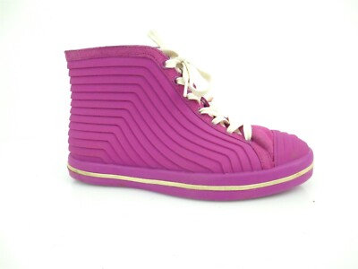 CCILU Women's Boots Lace Up Bootie Rubber Purple Size US UK