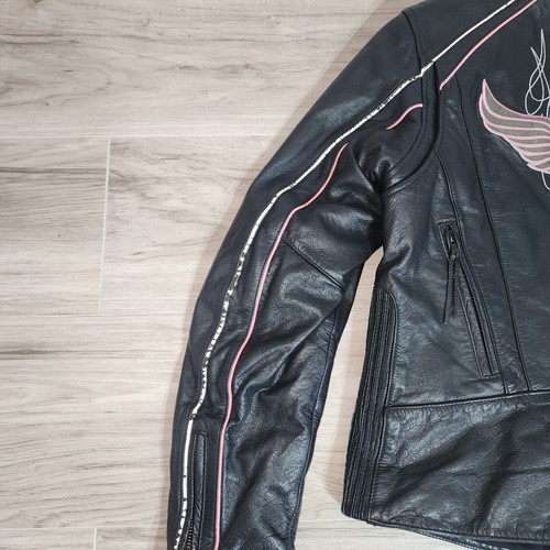 Harley Davidson Leder Bikerjacke mit Hoodie Damen Gr. M - Bild 11 von 24