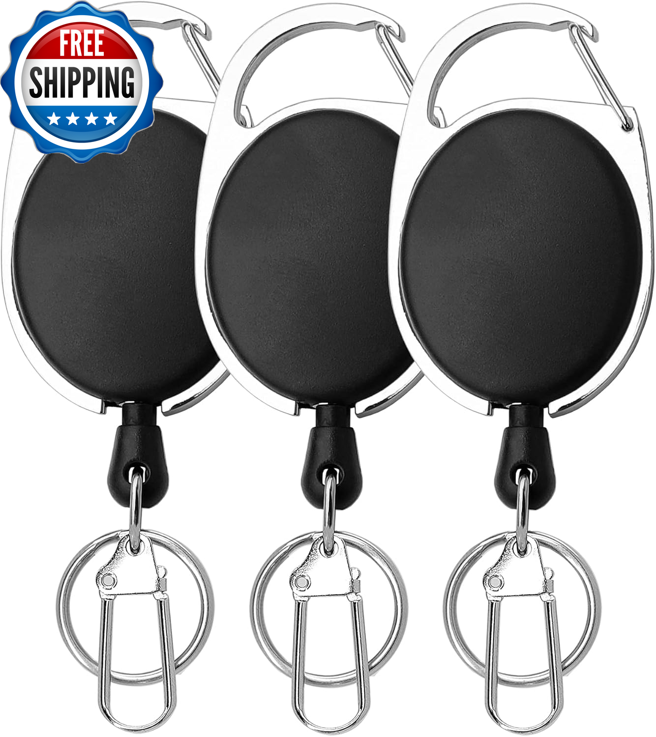 Fly Fishing Zinger Retractor 3-Pack for Vest and Gear Accessories  