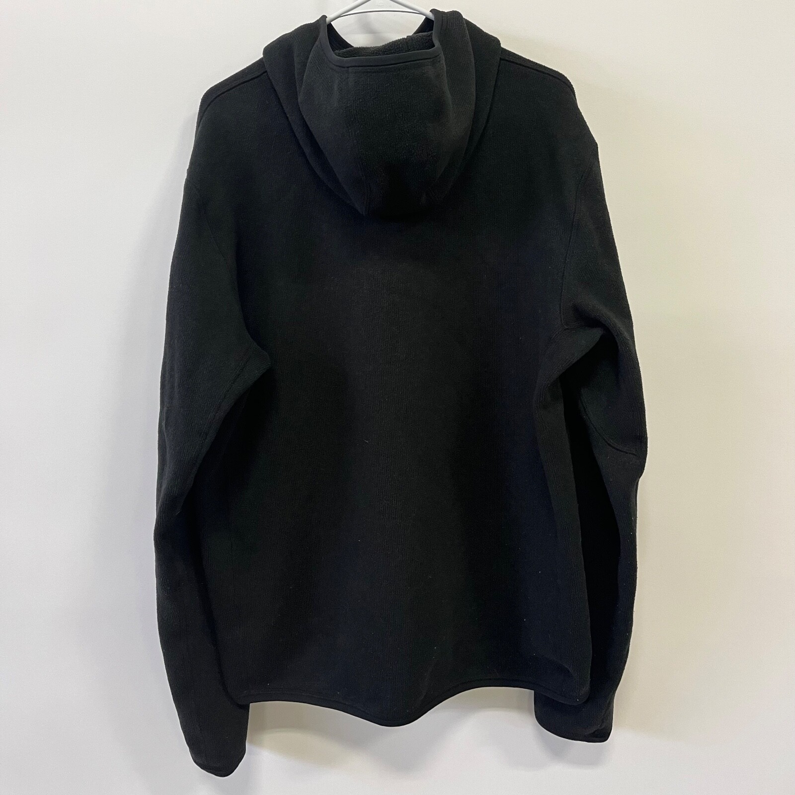 ARC'TERYX Arcteryx Covert Hoody Jacket Nero Pile con Cappuccio Full Zip Up Uomo Large