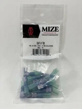 Mize 25 Pc Blue Size 16-14 GA Fully Insulated Heat Shrink Female Spade Plug