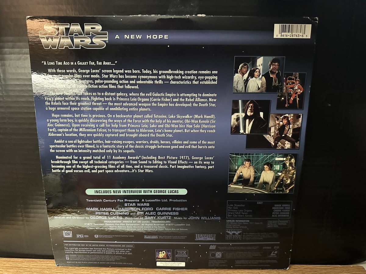 Star Wars 1995 Laser Disc Ex/ Ex Condition | eBay