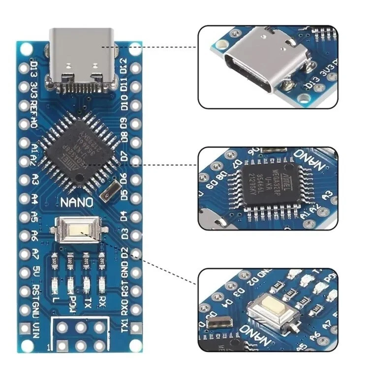 Arduino Nano V3.0 ATmega328P FTDI 5V 16MHz Pre-Soldered And Type-C USB Included - Image 4 of 4