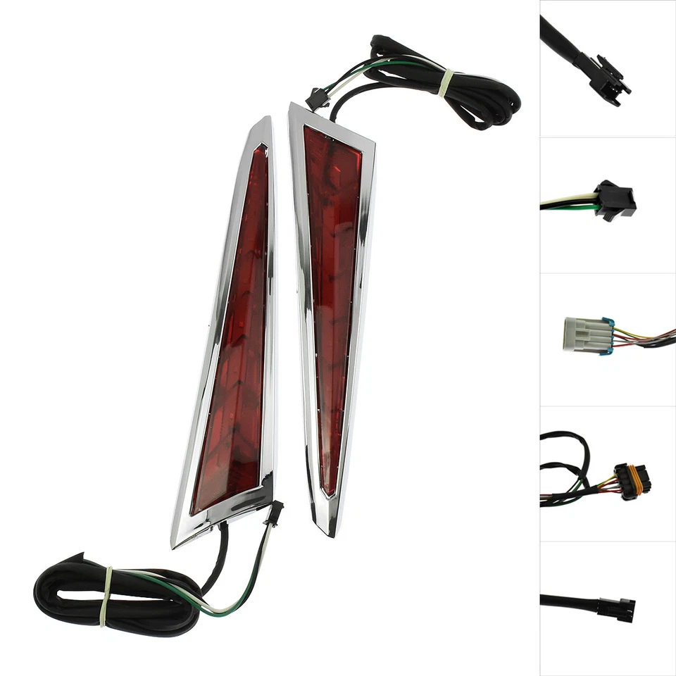 Alforja trasera Saber Tooth luces LED laterales para Victory Cross Country Roads 10-17 Foto 4 de 4