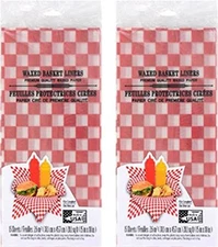 30 ct Waxed Deli Basket Liners for Sandwich, Burger, Hot Dog, Picnic Food BBQ