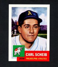 1991 Topps Archives The Ultimate 1953 Set Carl Scheib #57 ~ Philadelphia A's