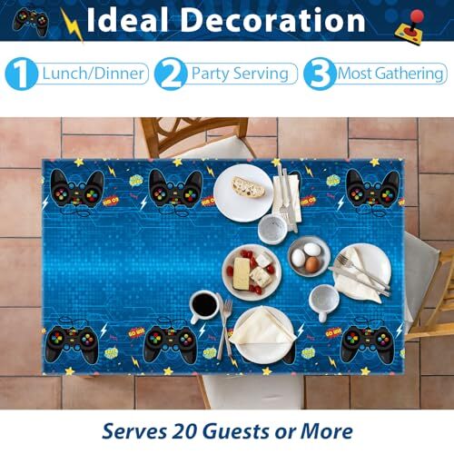 Video Game Party Supplies Tableware Set for 20 Guests Gaming Party Birthday - Picture 5 of 7