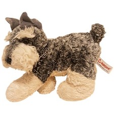 Aurora Plush Flopsie Schnauzer Puppy Dog Gray White 12in Stuffed Animal Ludwig