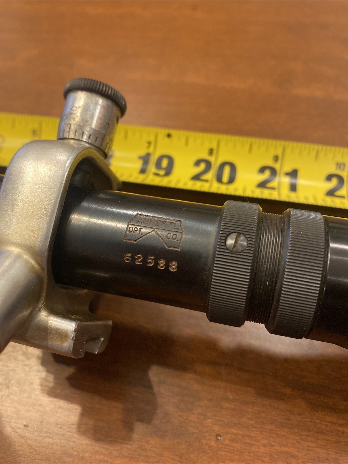 RARE Unertl 15x Telescopic Scope 1" tube 24" with Lens caps. And Ring