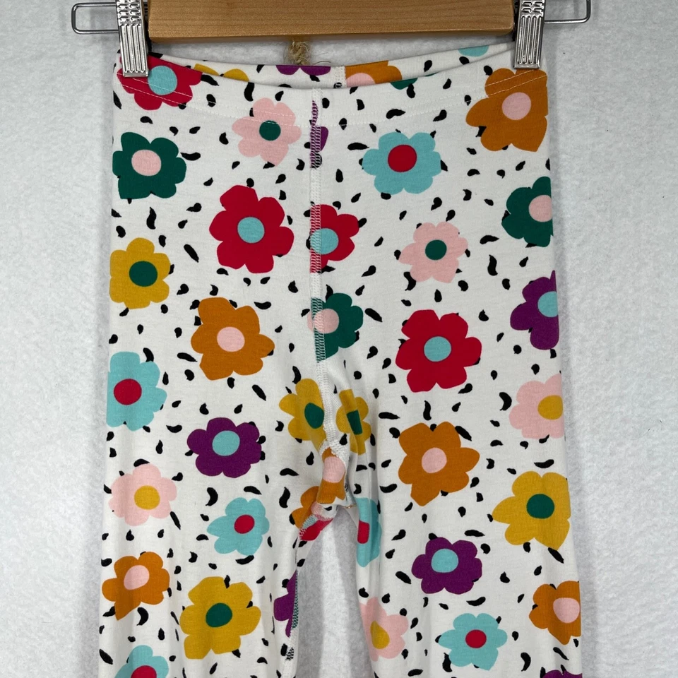 Hanna Andersson Floral Long John Pajama Pants Organic Cotton Girls Size US 10 - Image 2 of 4