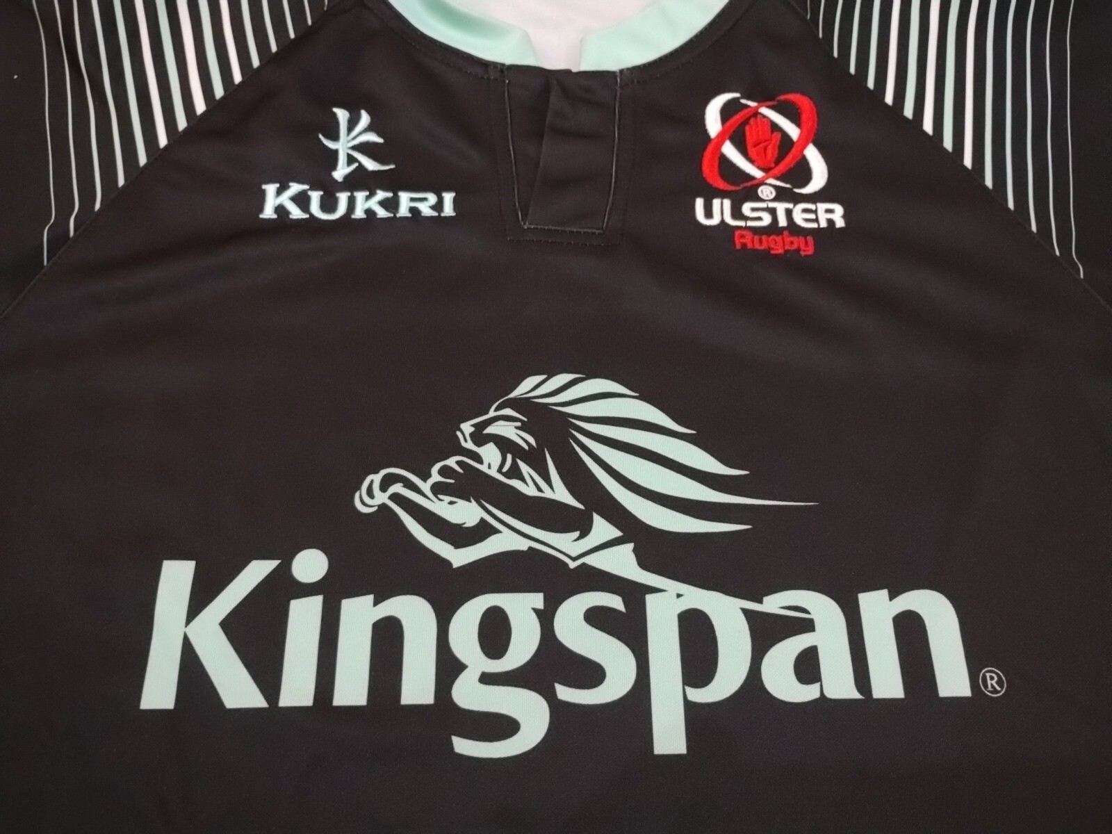 Ulster Rugby Away Shirt 2017/2018 Kukri Medium M Jersey Top 17/18 Black B1A eBay