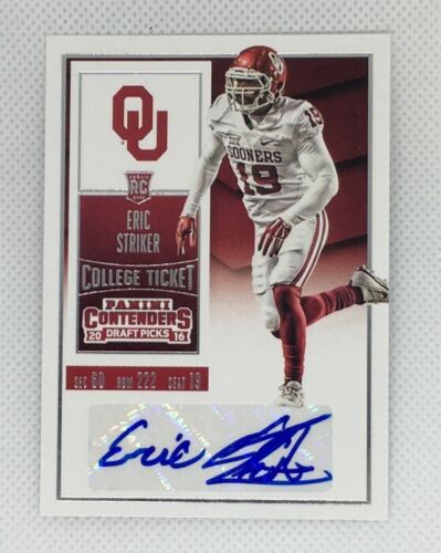 2016 Panini Contenders Draft Picks College Ticket Rookie Auto Eric Striker MINT - Picture 1 of 6