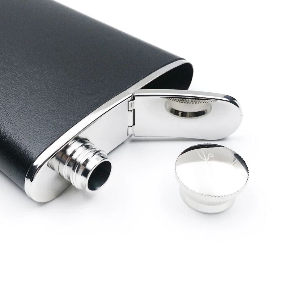 4oz Flask and Cigar Holder All in One With Bond leather - Image 3 of 4