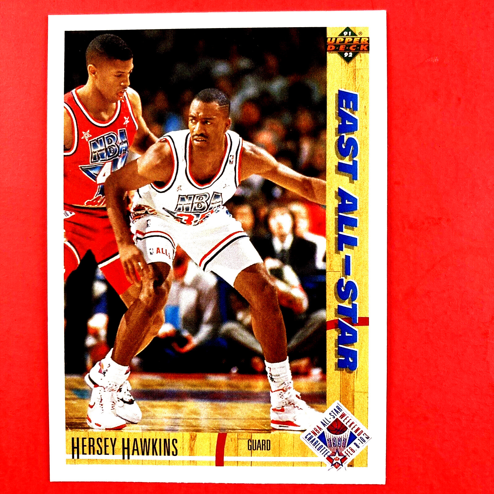 Hersey Hawkins 1991-92 Upper Deck Card #71 NBA Philadelphia 76ers