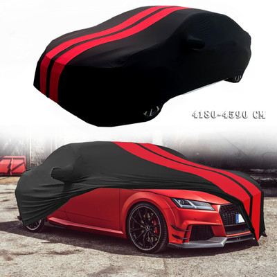 For Audi TT RS R8 Indoor Red Line Dustproof Stain Stretch Full Car Cover