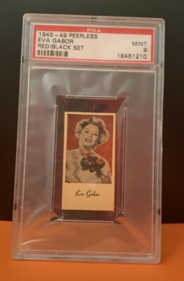 1945-49 Peerless Eva Gabor PSA 9 Red/Black set 
