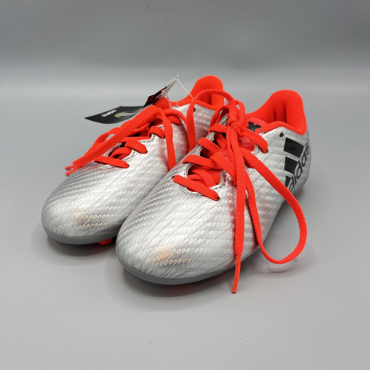 れんと Adidas X 16.4 Boy's Soccer Cleat Size 11K Silver & Orange