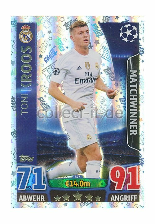 TOPPS Champions League - 473 - Toni Kroos - Matchwinner | eBay