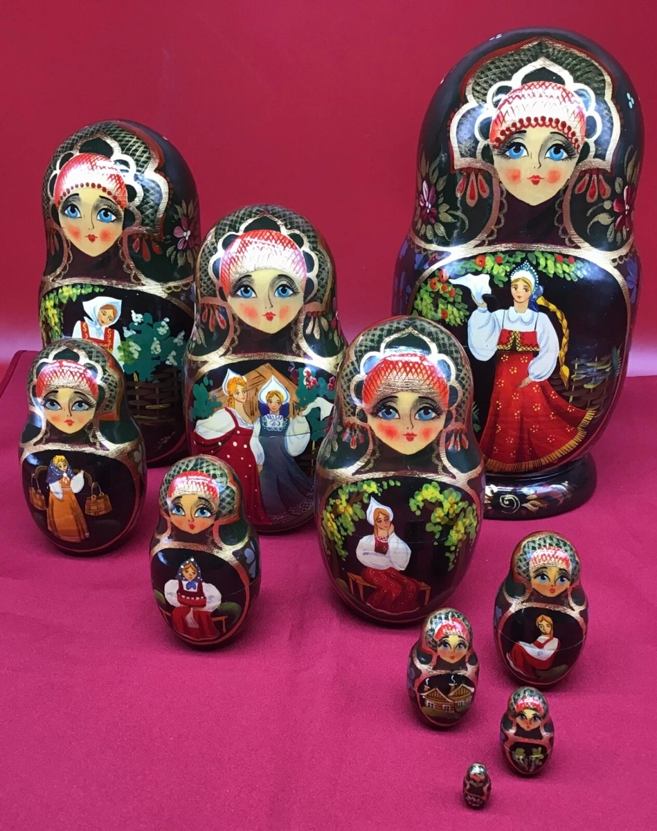 10 piece sales nesting dolls
