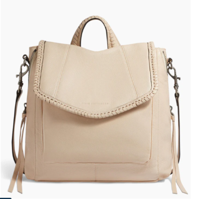 Aimee Kestenberg Convertible Backpack in Sandy Sunkissed All For Love Convertible Backpack Designer Leather  main image 2
