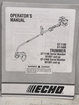 Original Echo Trimmer Bedienungsanleitung GT-1100 GT-2400 guter Zustand gebraucht 