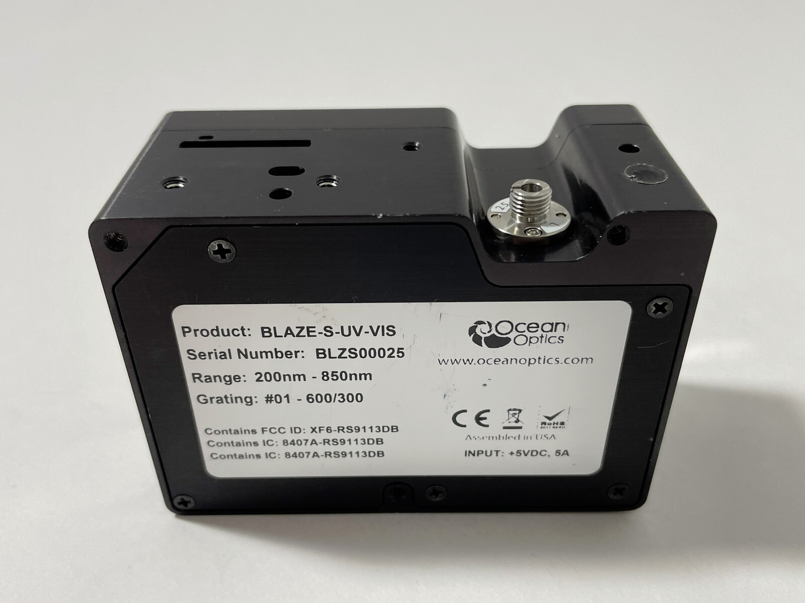 Ocean Optics BLAZE Spectrometer UVVIS User Changeable Slit Design eBay