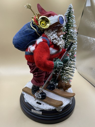 Scena sci di Babbo Natale vintage leggera e musicale - Accendi/riproduci varietà di canzoni 2001 - Foto 5 di 20