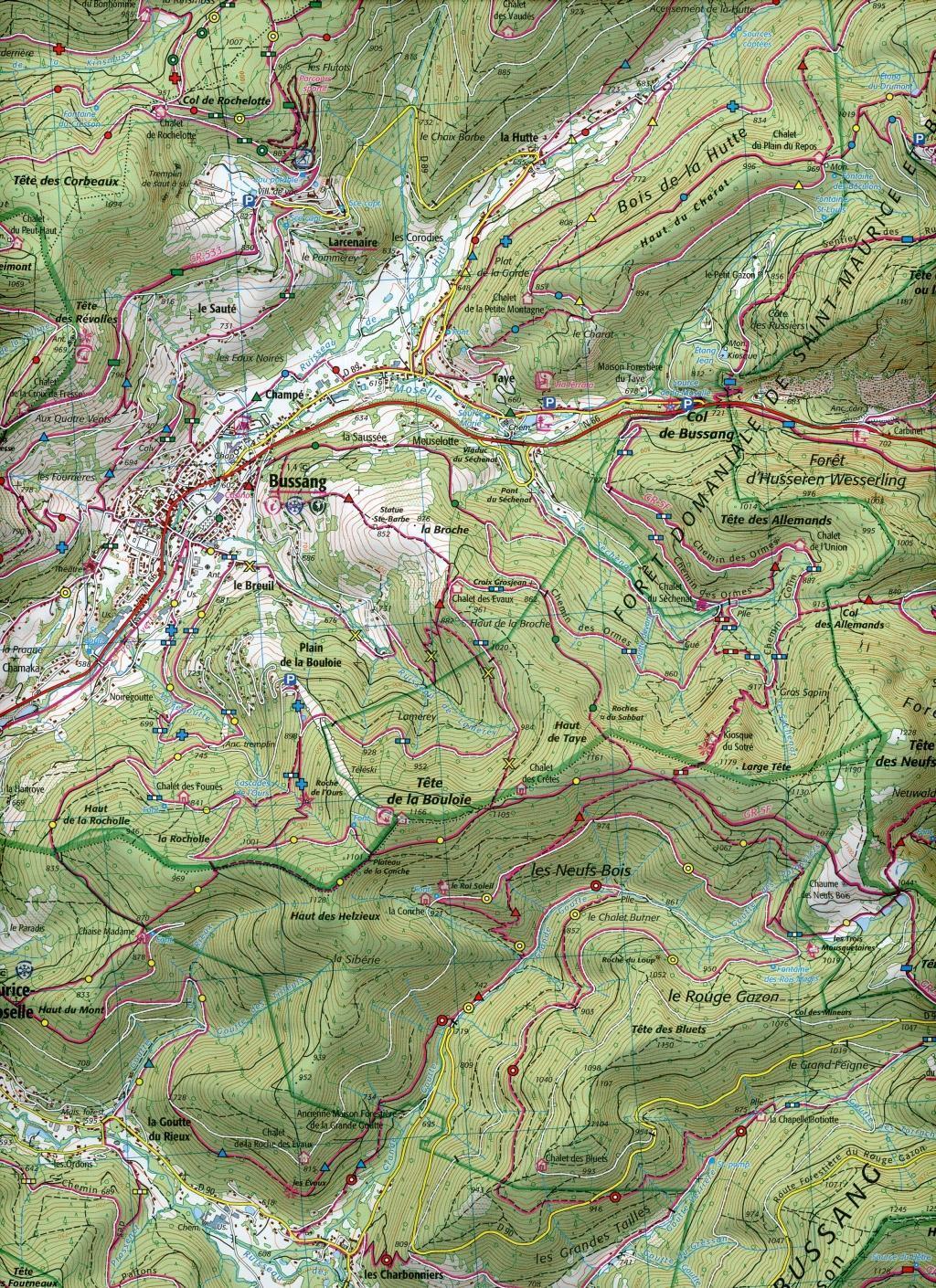 Thumbnail - Bussang.ballon D'alsace.le Grand Ballon 1:25 000 (land-)karte