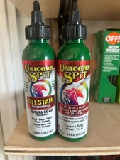New 2-pack lot Unicorn SPiT 5770007 Gel Stain & Glaze Dragon's Belly 4 OZ Green