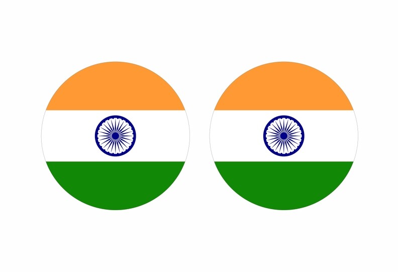 2X Round Sticker India Flag Indian Badge | eBay
