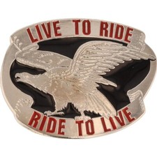Live To Ride Eagle Mc Outlaw Rebel Biker Motorcycle 80s Nos Vintage Belt Buckle