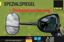 EMUK 100625 Wohnwagenspiegel + Diebstahlsicherung Ford Galaxy Kuga C-Max S-Max