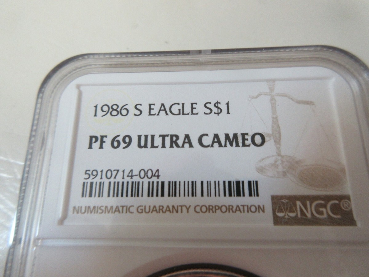 1986 S Eagle $S1 PF 69 Ultra Cameo NGC | eBay